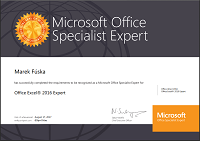 MOS Excel 2016 - Expert - Marek Fuska
